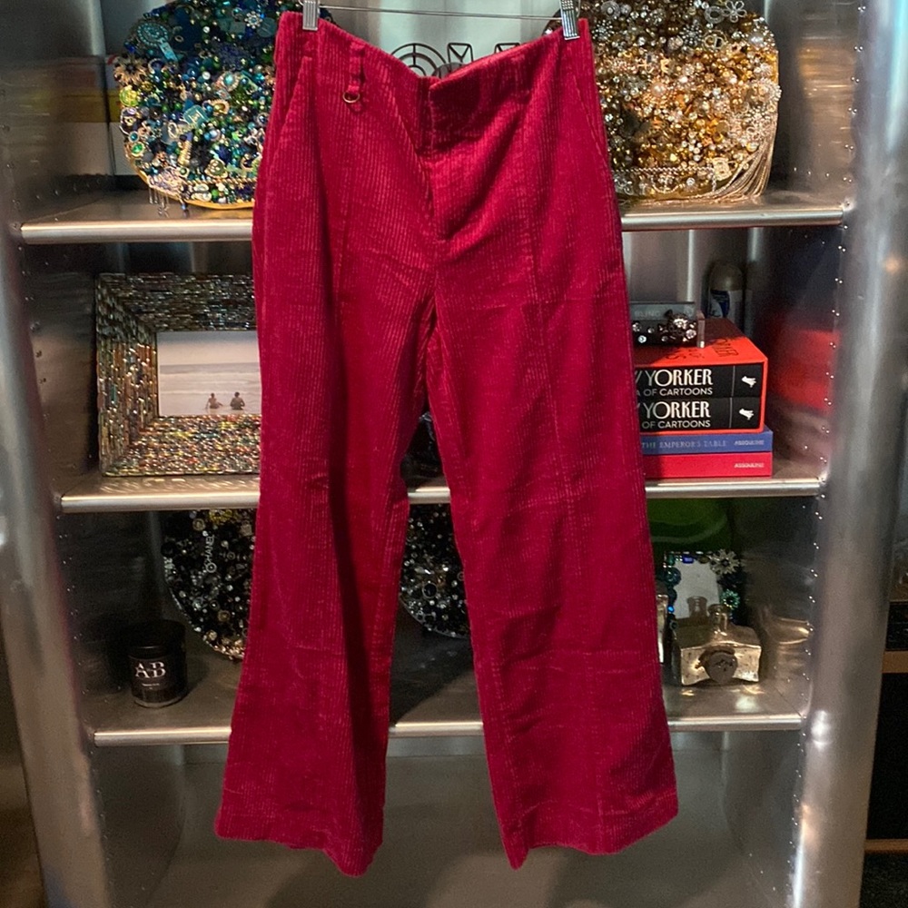 Barbie girl, pink corduroy bell bottom pants